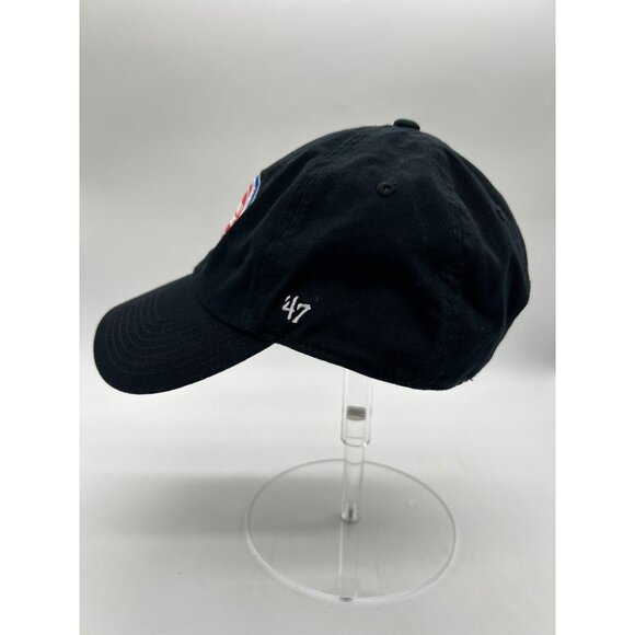 Detroit Pistons Black 47 Brand One Size Cotton Adjustable Baseball Cap NBA - Picture 3 of 9